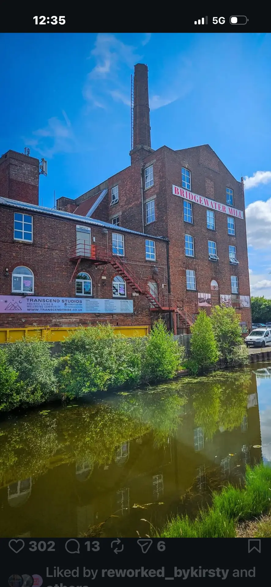 The exterior of Transcend Studios at Bridgewater Mill, Eccles